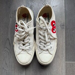 Pre-loved Converse CDG Play heart sneakers (Sz 7)